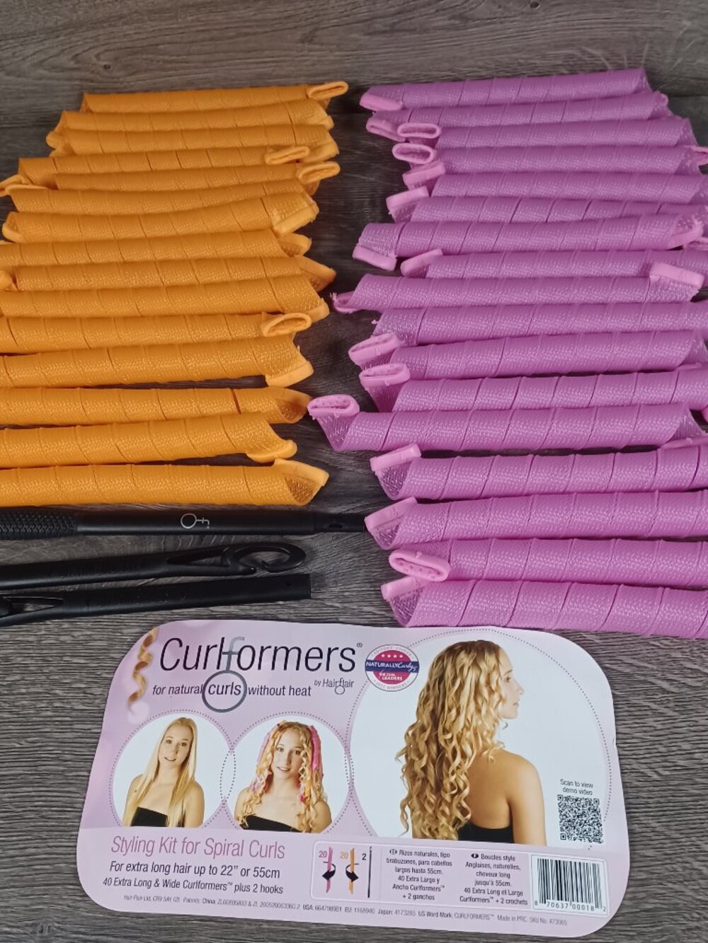 Curlformers HairFlair Styling Kit Extra Long Hair 22in 42pc-Missing 8 Curlers